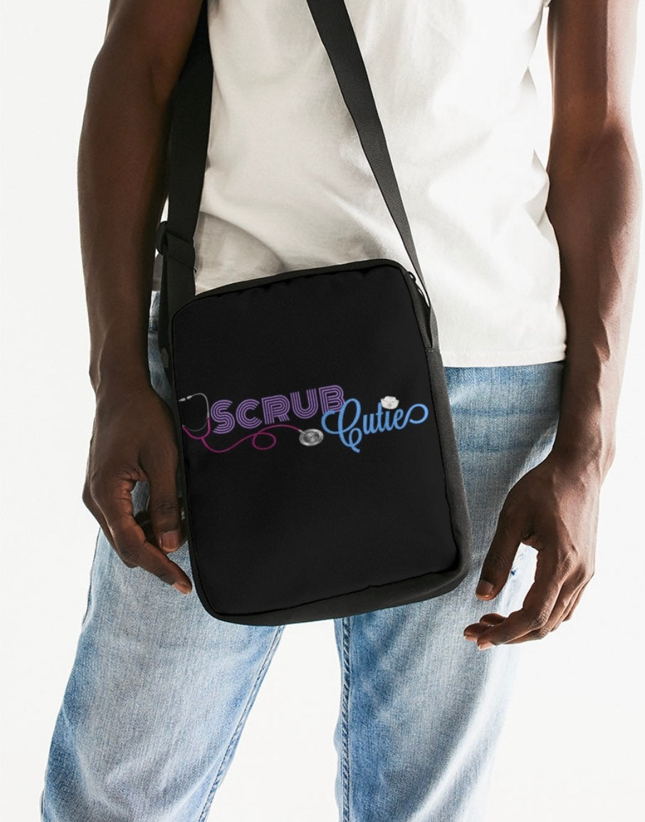 Black crossbody bag with adjustable strap, deep, & extra pockets & water proof