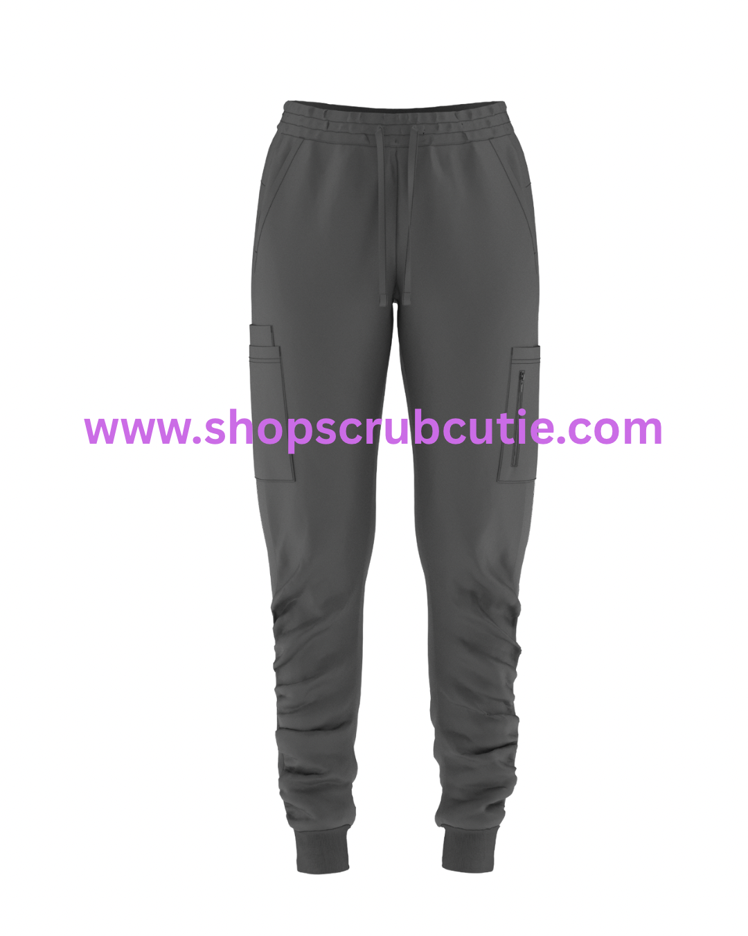 Comfortable women’s scrub pants in pewter 