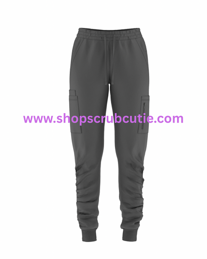 Comfortable women’s scrub pants in pewter 