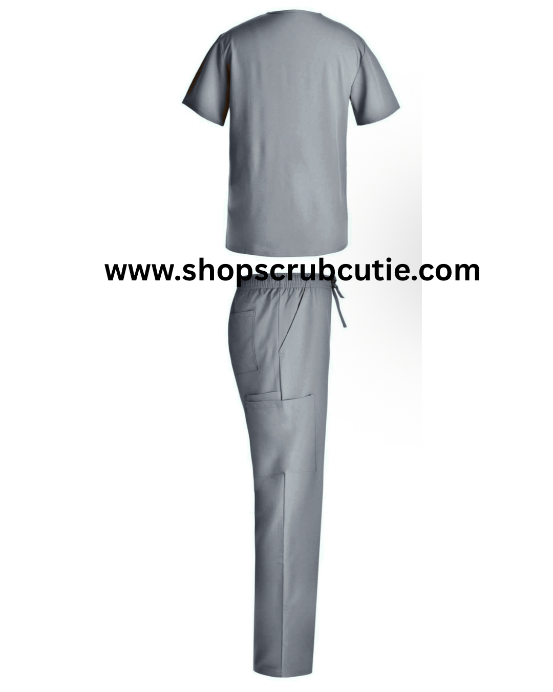 Grey stretch scrub set do healthcare professionals 